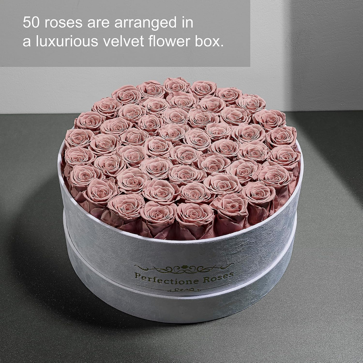 50 Piece Roses in a Velvet Box