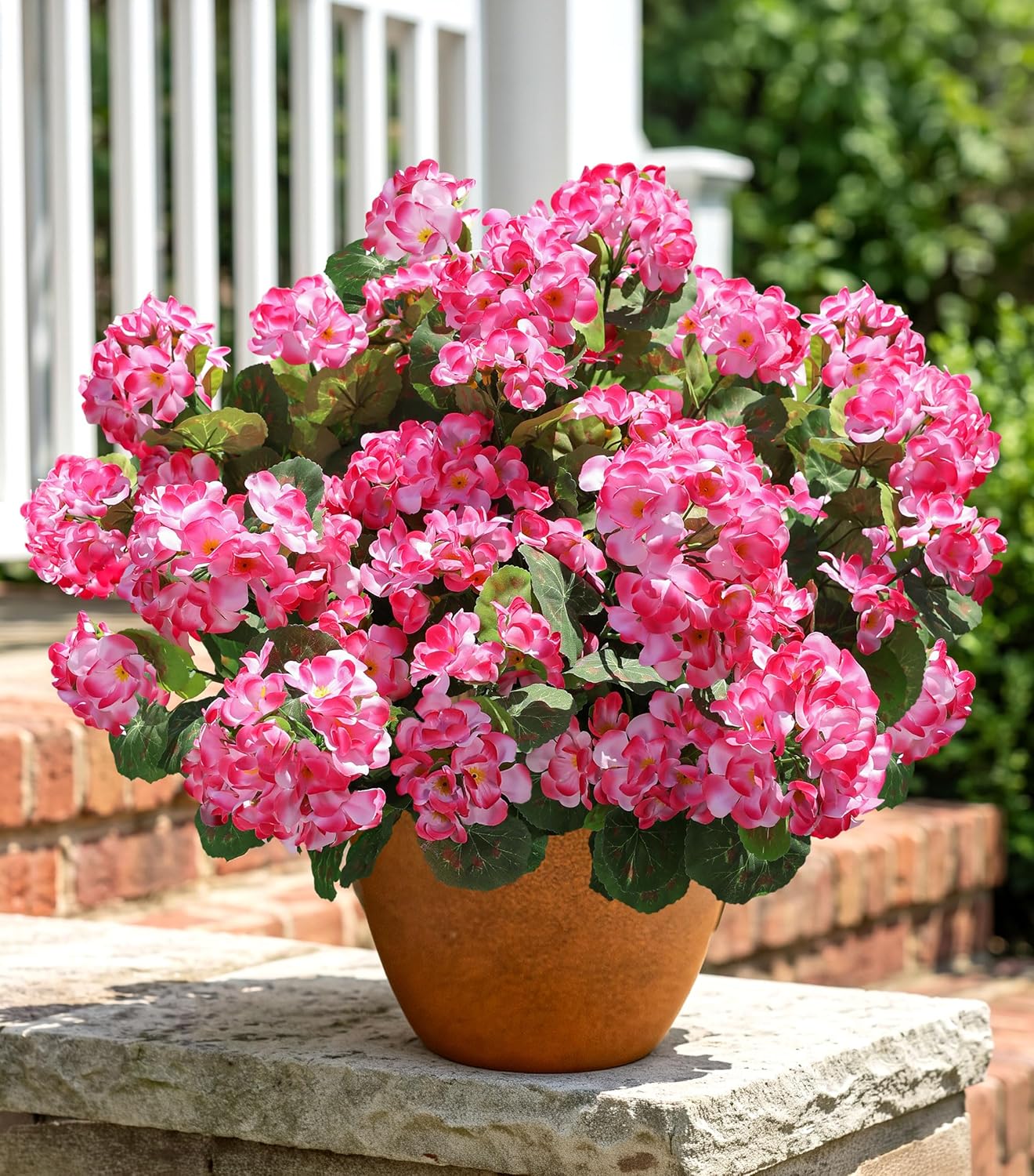 Artificial Geranium Fake Flowers for Outdoors Decoration